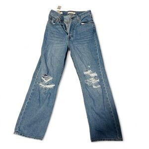 Levi’s ribcage straight distressed jeans women’s size‎ 24